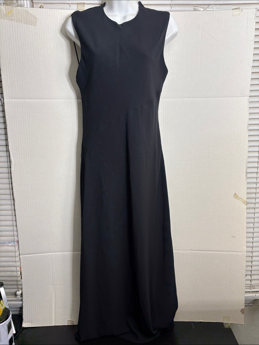 Mango Black Sleeveless Maxi Dress MIDI-DRESS WITH OPEN BACK 5837 - Picture 2 of 6